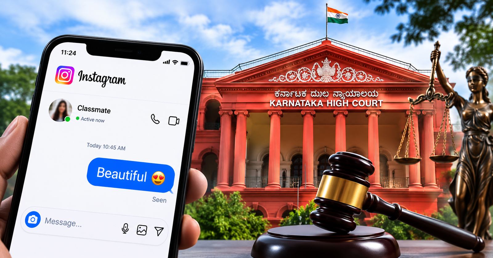 इंस्टाग्राम DM में क्लासमेट को Beautiful कहना अपराध नहीं : कर्नाटक हाईकोर्ट